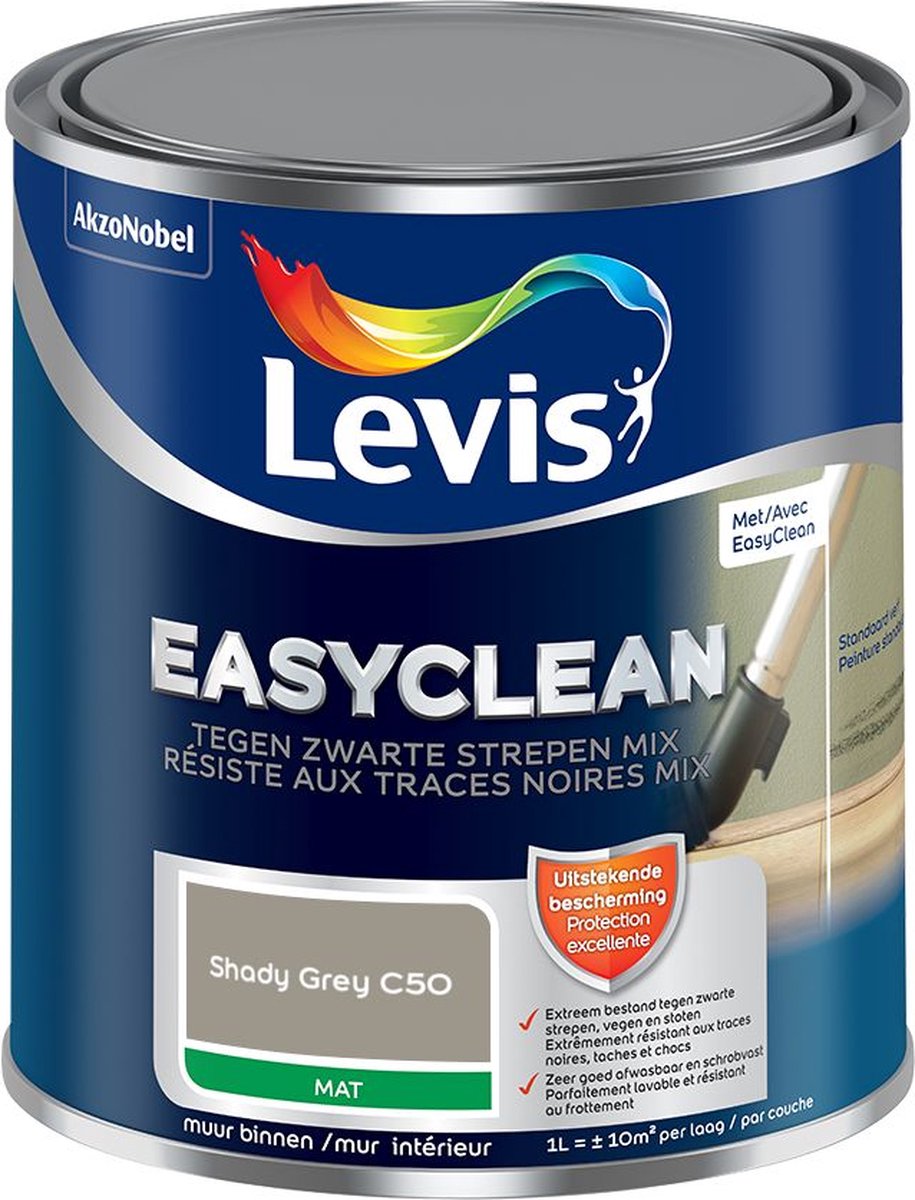 Levis - Easyclean Tegen Zwarte Strepen Mix - Shady Grey C50 - Mengverf - 1 L