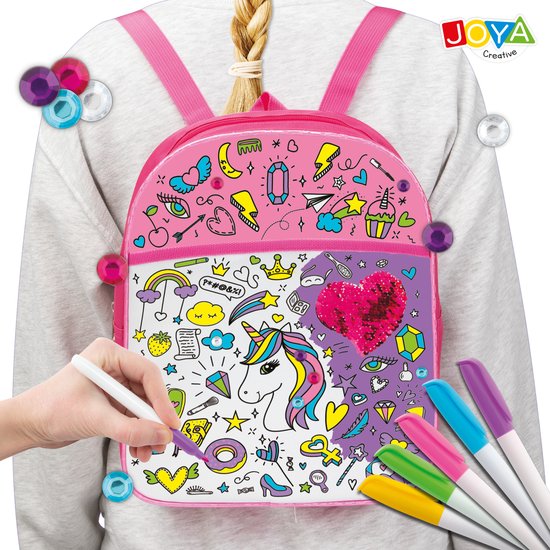 Unicorn Rugtas Kleuren - DIY Knutselpakket- Speelgoed voor Meisjes 4 Jaar