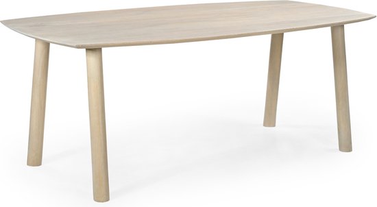 Table à manger Ovale Danoise 240cm - Bois de Manguier Naturel - 6-8 Personnes - Leone - Giga Meubel