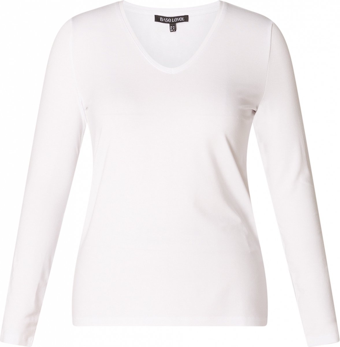 BASE LEVEL CURVY Alize Jersey Shirt - White - maat 0(46)
