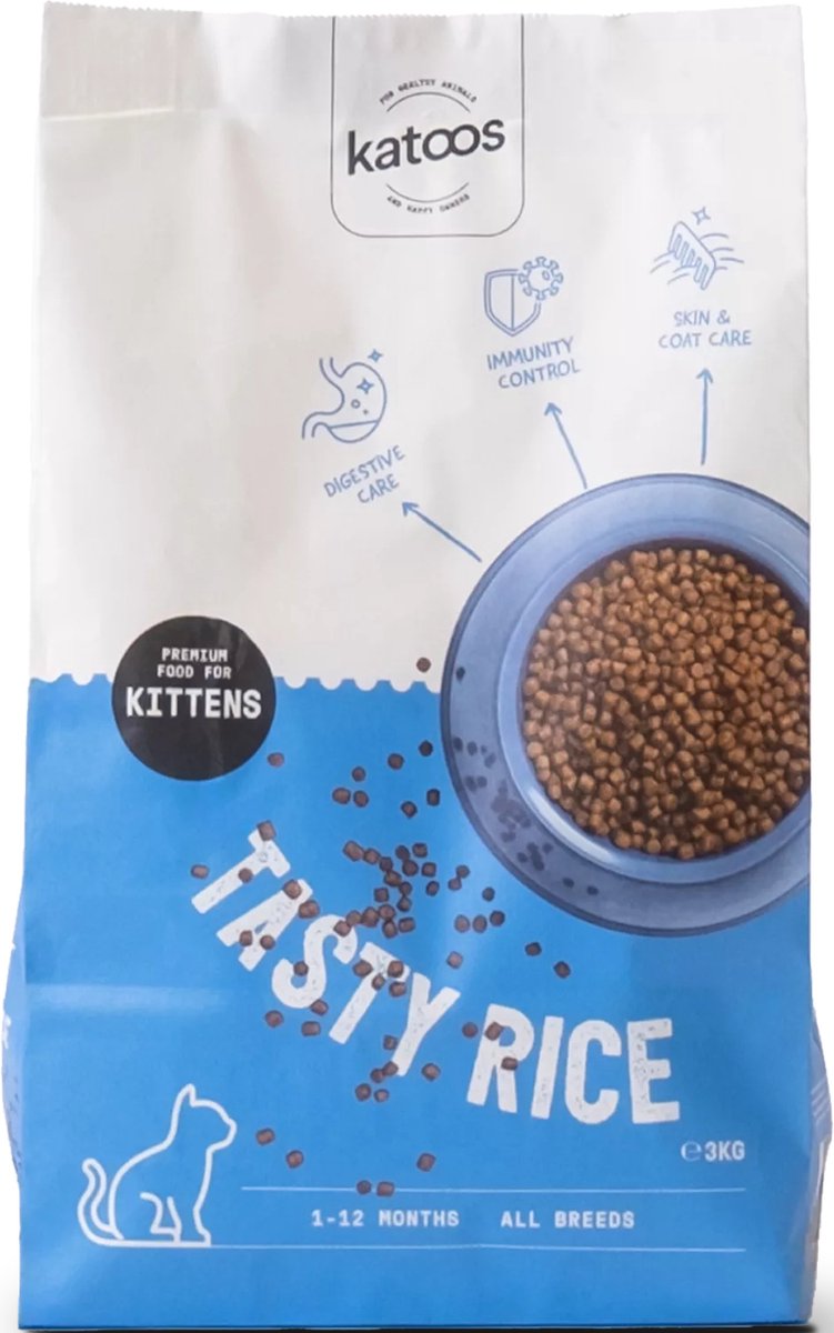 Katoos - Tasty Rice - Premium food voor kittens - 3 kg