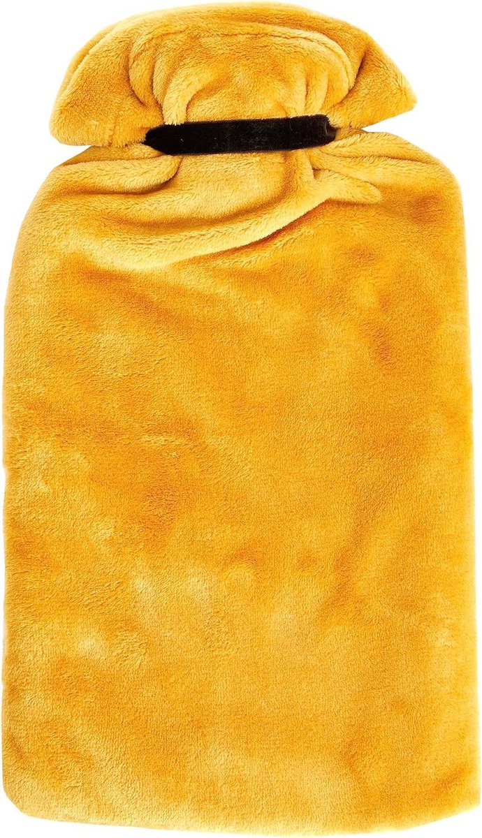 Bol.com Extra grote 27 liter warmwaterfles - knuffelzachte hoes - oker kleur aanbieding