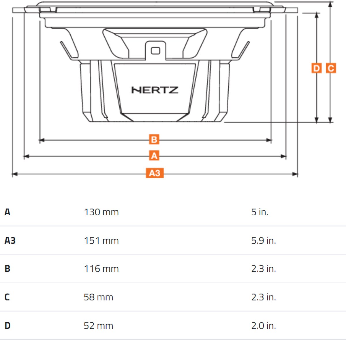 Hertz DSK130.3 – Component autospeakers (13 cm) – foto 5