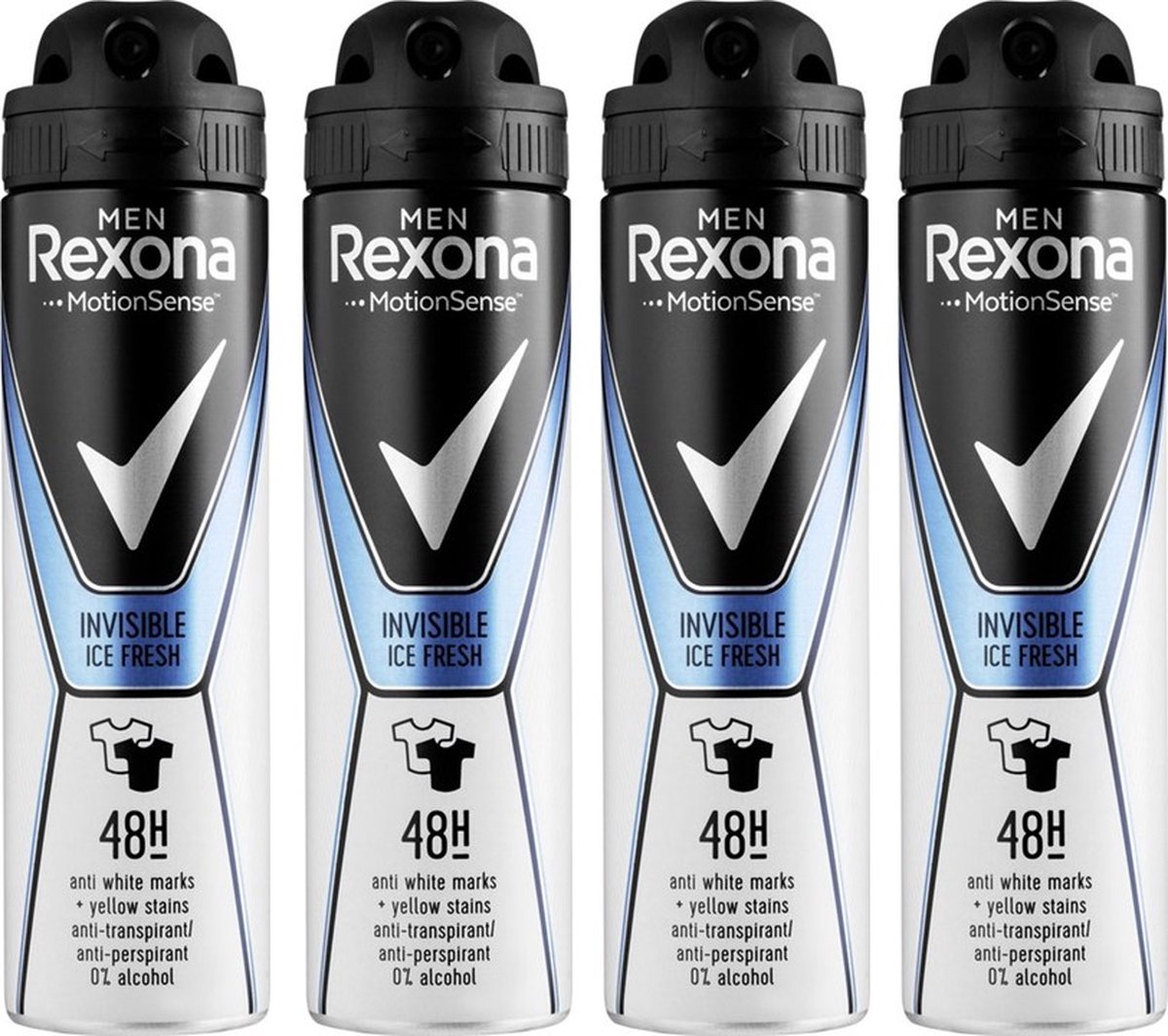Goedkoopste Rexona Deo Spray – Invisible Ice - 4 x 150 ml