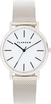 FLARROW Silver Edition Ø40MM - Mesh - Zilver / Wit Horloge