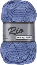Lammy Yarns Rio katoen garen - licht blauw grijs, korenbloem blauw (022) - naald 3 a 3,5 mm - 5 bollen