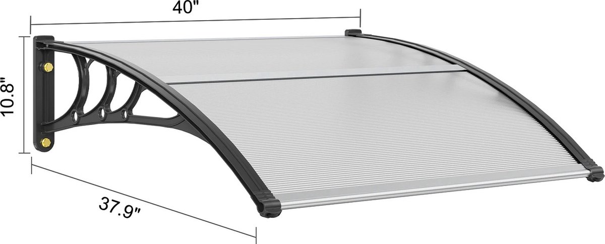 - Raam Luifel - Upf 50 + Polycarbonaat - Ingang - Venster - Luifel - Voordeur - Overhang Luifel Voor Zonwering
