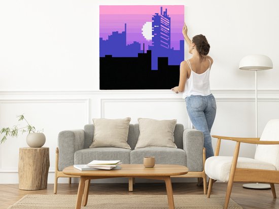 Cyberpixels | Cyberpixels | Kunst - 60x60 centimeter op Forex | Foto op Forex