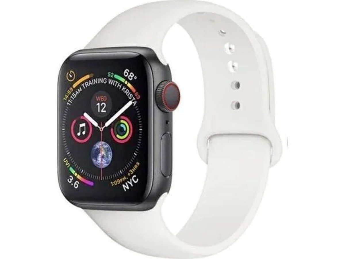 Beline pasek smartwatchbandje voor Apple Watch Silicone 38-40-41mm wit