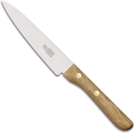 Foto: Robert herder universeelmes petty omnivore carbonstaal middenspits lemmet 13 cm heft eikenhout