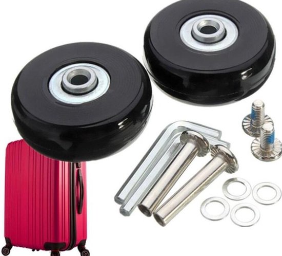 Set wielen 4 zwenkwielen met rem 200 mm PU/rubber Heavy Load, € 173,49