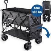 Bol.com ALDORR Bolderkar - XXL - Opvouwbaar - 400L - 300KG Draagkracht - Zwart aanbieding
