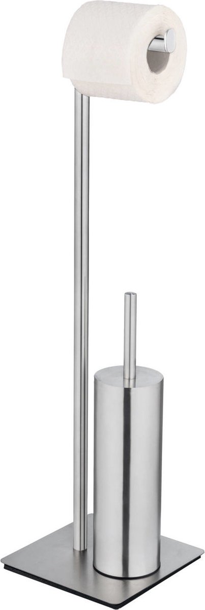 Toiletpapierstandaard met toiletborstel RECCO, 2in1, WENKO