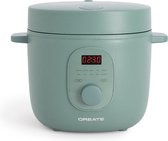 Bol.com CREATE - Elektrische rijstkoker 2 L met stoommandje - uitneembare binnenkant - houdt warm - Sage - 400W - RICE COOKER ST... aanbieding