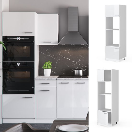Vicco Armoire à micro-ondes R- Line, Wit/ Wit, 60 cm
