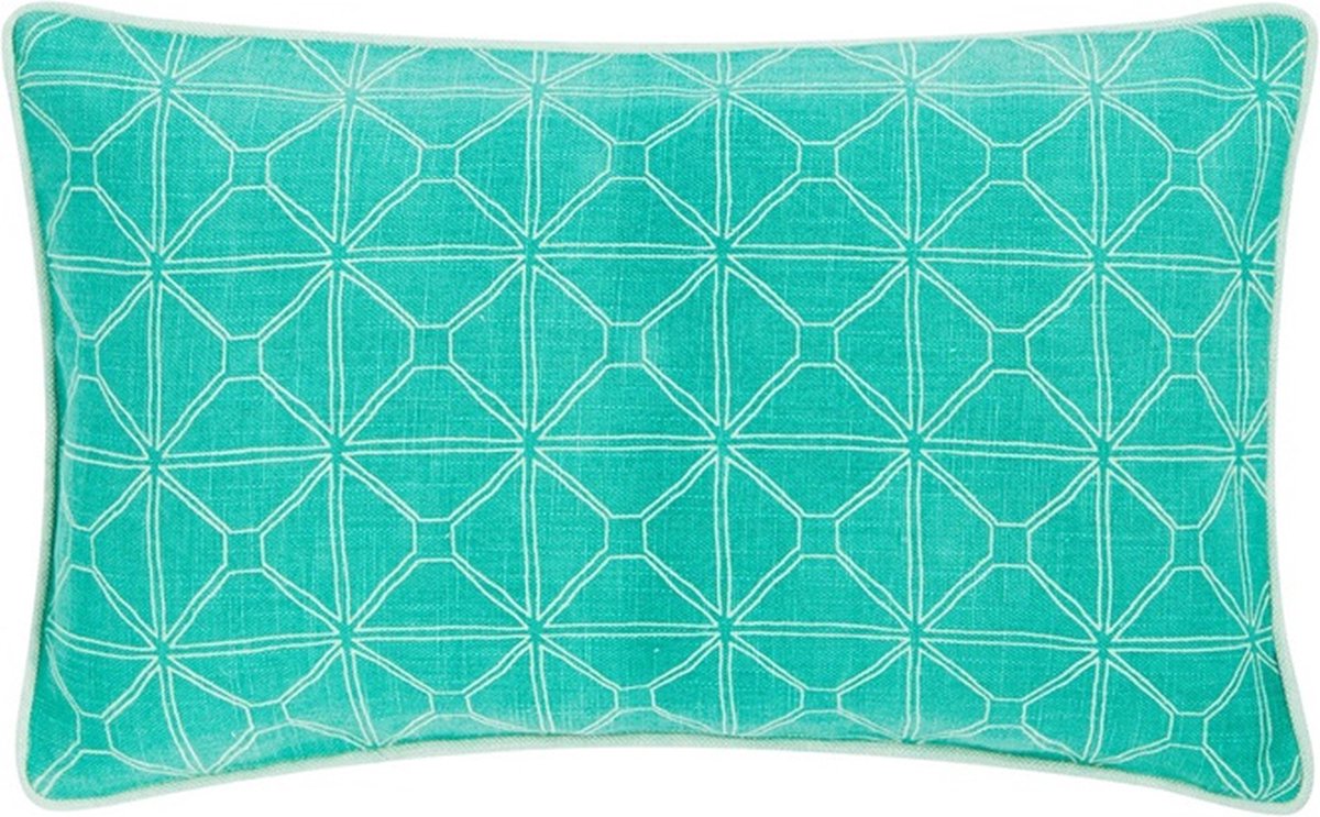 Linen & More Graphic Stonewash Granite Gree Kussen -30 X 50 Blauw