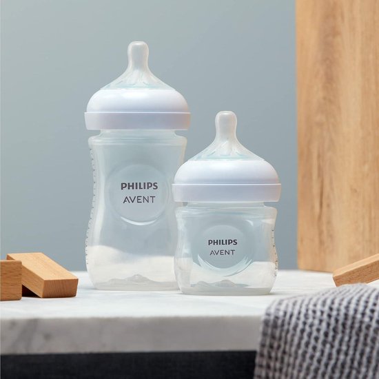 Babyfles cadeauset voor pasgeboren baby's - 4 babymelkflessen ultra soft-fopspeen en flessenborstel - 0-12 maanden - model SCD838/11 van Philips Avent — afbeelding 5