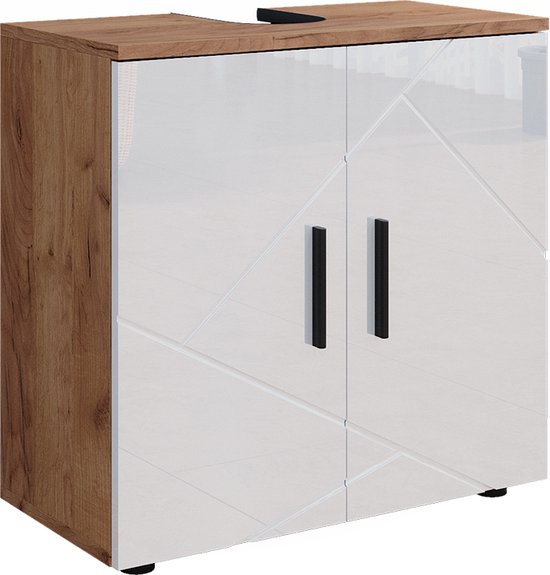 Vicco Eenvoudig Onderbouwmeubel Irma 60x59cm Wit Hoogglans 34521