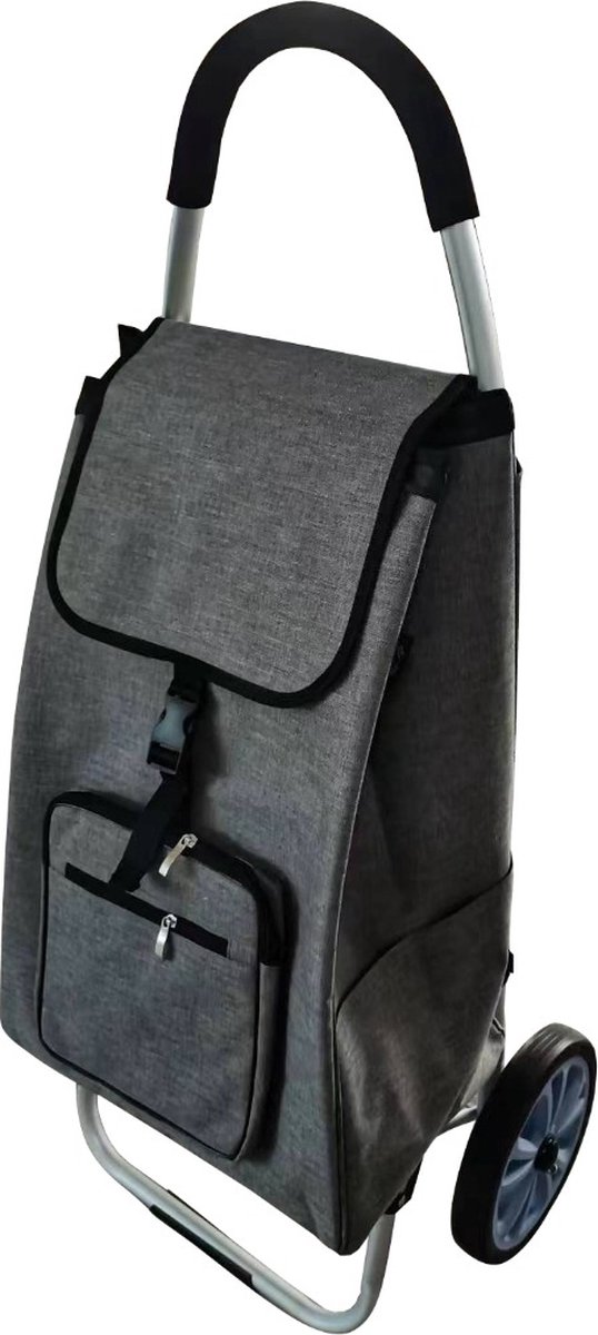 Medmotion® Boodschappentrolley / boodschappenwagen Met Wielen – Max 20kg - Luxe Grijs