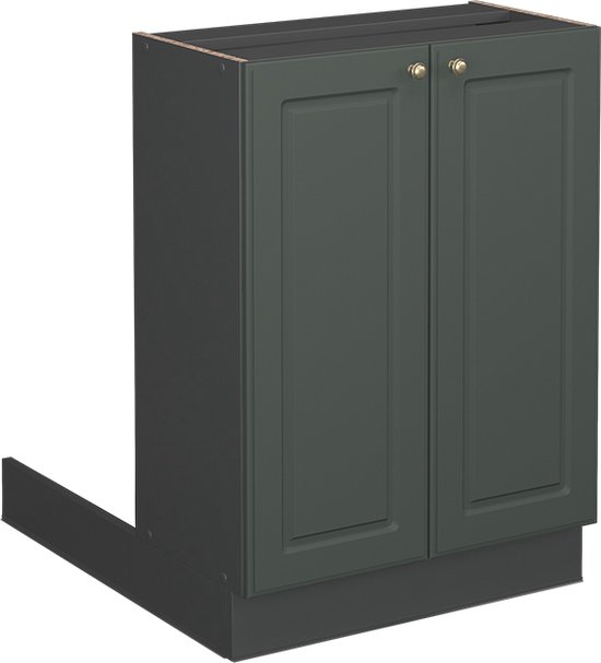 Vicco Keukenonderkast Fame-Line, Groen-Goud Landhuis, 60 Cm Met Lade Zonder Werkblad