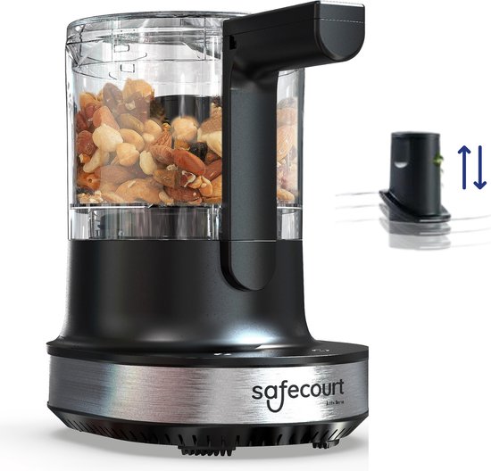 Foto: Safecourt kitchen hakmolen food chopper zwevende messen ijscrusher 700ml zwart rvs