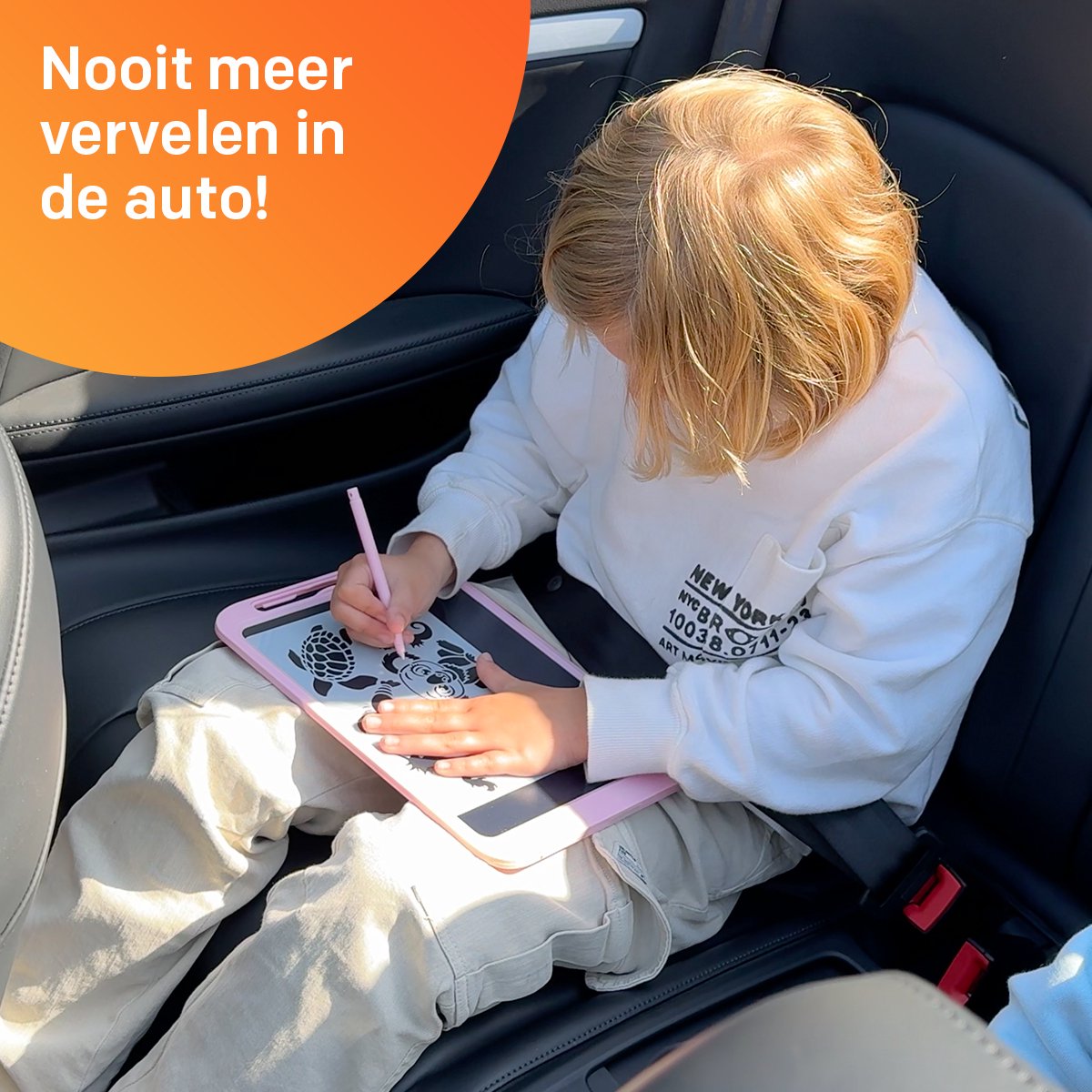 Tekentablet "Blauw" 12 inch - Educatief Speelgoed Jongen 3 Jaar - Kinderspeelgoed 4 Jaar - Tekenen - Kinderspeelgoed 5 Jaar - 6 Jaar - 7 Jaar - Leren Tekenen - Digitaal Notitieblok - Kinderspeelgoed 3 Jaar - Kadootjes - Cadeautjes - Kado - Jongens — afbeelding 4