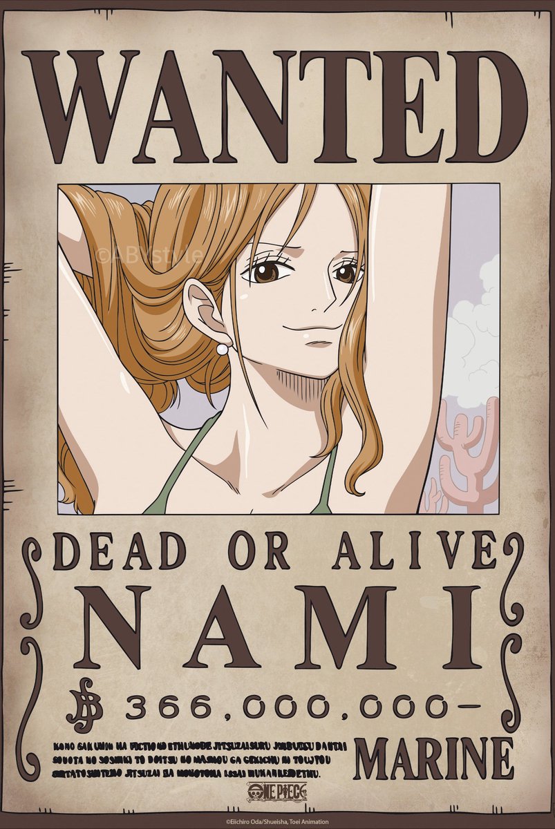 ABYSTYLE Poster One Piece - Wanted Nami Wano 38x52cm Divers