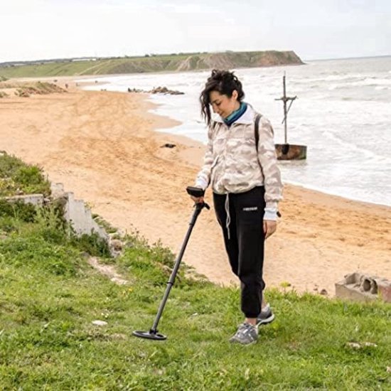 PAMLIAPY Zandschep voor Metaaldetectie, Roestvrijstaal Zandzeef-Schep, Metaaldetector Accessoires, Zandvlooienhark voor Strand, Snelzeef-Schep