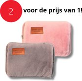 Elektrische kruik - 2 stuks - Draadloos - Oplaadbaar- Warmtekussen - Warmwaterkruik - Warmtekruik - Handwarmer - Buikverwarmer - Kruik met hoes - Baby Kruik