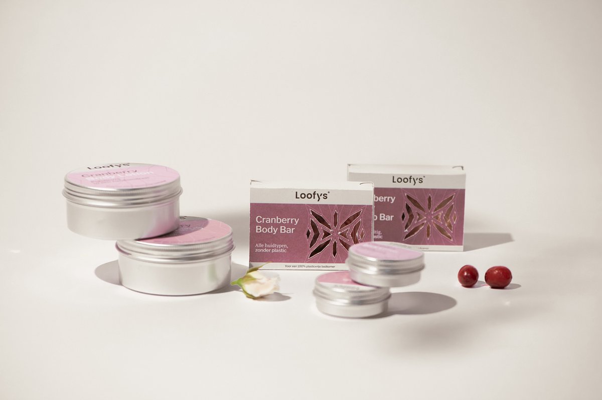 Goedkoopste Loofys® - GIFTSET Body-Bodylotion en BodyScrub en Bodyzeep-Cranberry- Geschenkset Vrouwen | 100 plasticvrij | Duurzaam Cadeau voor Vrouwen | Geschenkdoos | Cadeau voor Haar | Loofys