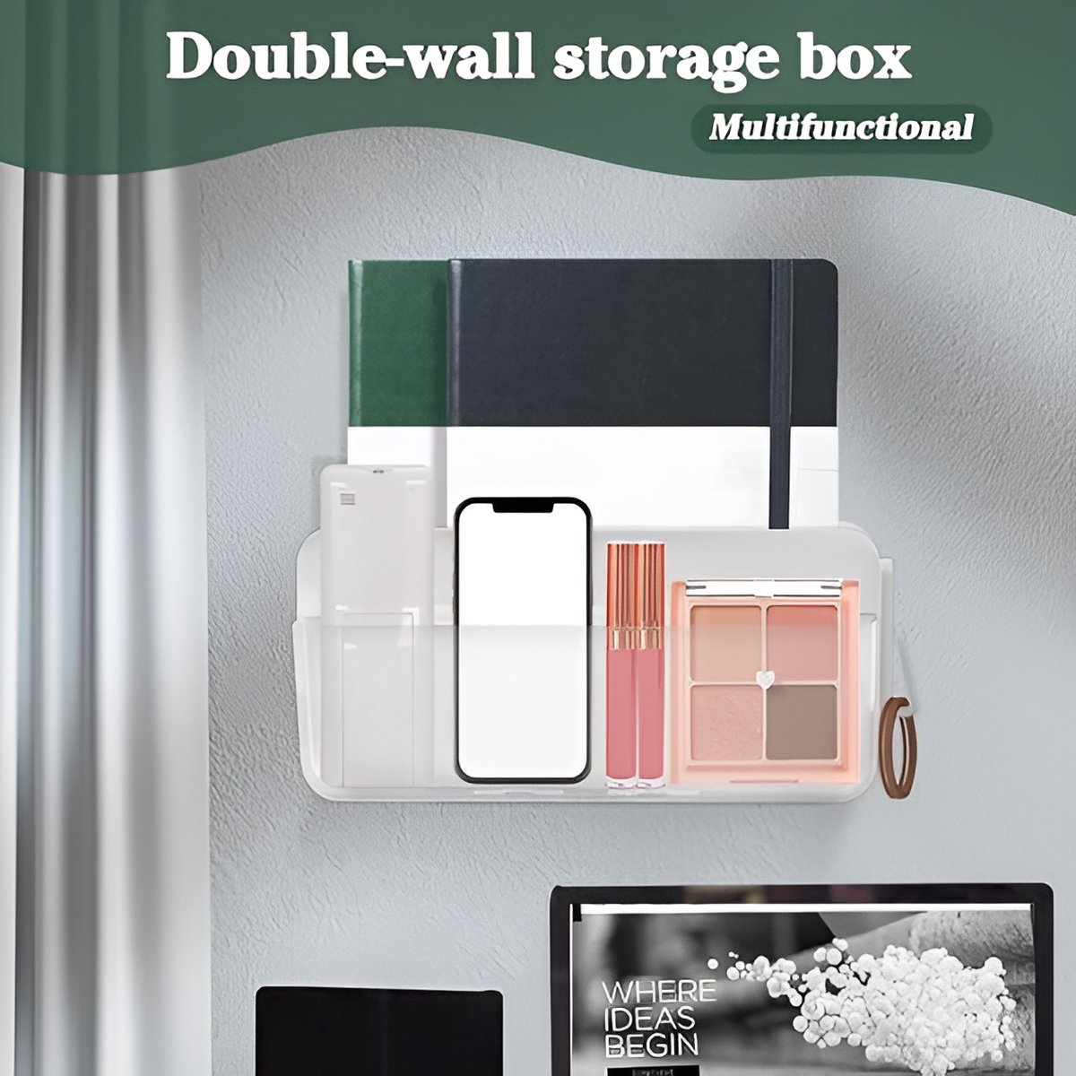 XHNFCU 4 stuks witte wandmontage afstandsbediening opbergdoos zelfklevende afstandsbediening houder telefoon opladen rek houder voor afstandsbediening, potlood, mobiele telefoon, tandenborstel XHNFCU 4 stuks witte wandmontage afstandsbediening opbergdoos zelfklevende afstandsbediening houder telefoon opladen rek houder voor afstandsbediening, potlood, mobiele telefoon, tandenborstel