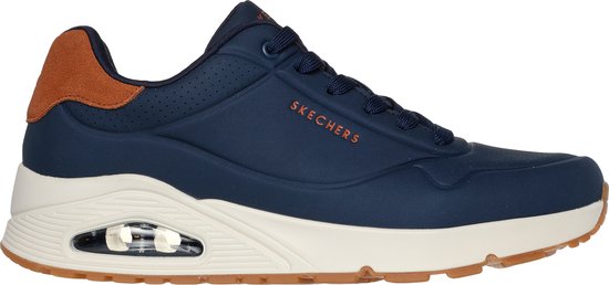 Skechers Uno - Suited On Air Heren Sneakers - Donkerblauw - Maat 42