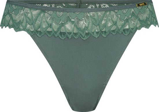 Sapph - String voor vrouwen - Ademende en aansluitende fit - Microstof - Flora - Groen - L