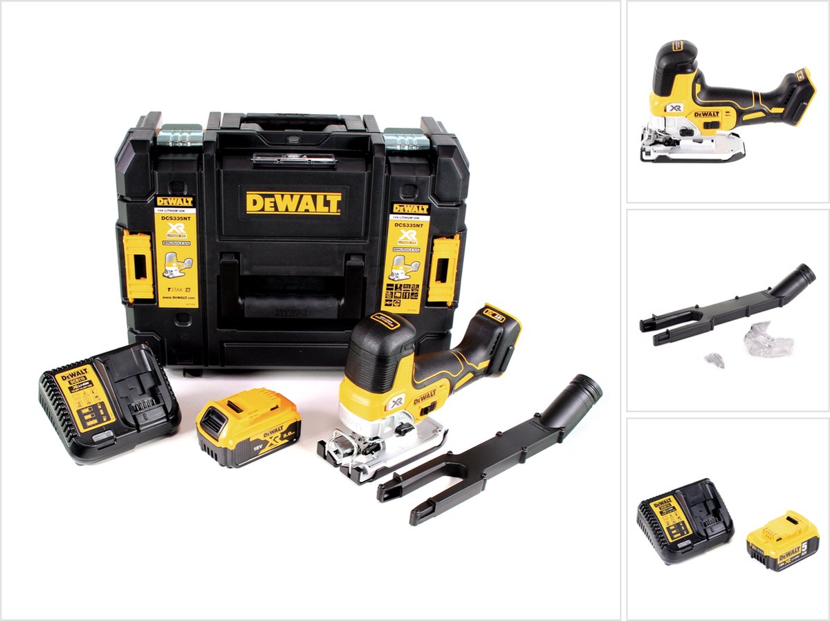 DeWalt DCS 335 P1 accudecoupeerzaag 18V + 1x accu 5.0 Ah + 1x snellader in TSTAK