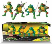 Figurenset Teenage Mutant Ninja Turtles Cowabunga 4 Onderdelen