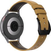 Strap-it Smartwatch bandje leer - geschikt voor Xiaomi Watch S1 (Active/Pro) / Watch 2 Pro / Watch S3 / Mi Watch / Amazfit Balance / Bip 5 - beige