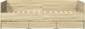 vidaXL - Slaapbank - met - lades - zonder - matras - 90x200 - cm - sonoma - eikenkleurig