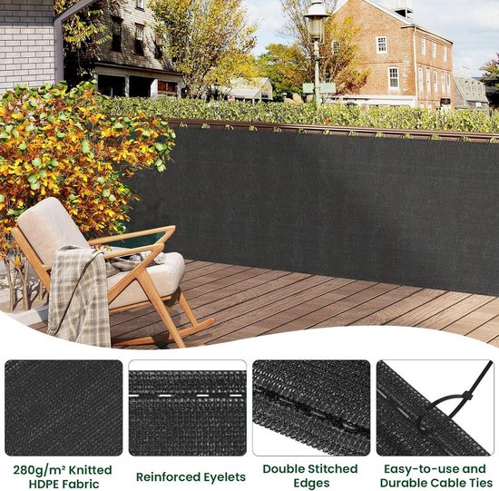 6 Maten Groen Anti-Uv HDPE Privacy Netting Zonnescherm Cover Netting Tuin Screening Windscherm Hek voor Balkon Yard Garden kopen vanaf een prijs van 13