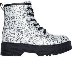 Skechers Gravlen Hi - Doodle Down Meisjes Laarzen - Zilver