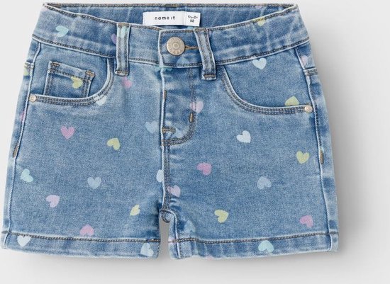 Name it Jeansshort hartjes - NMFSALLI - Maat 98