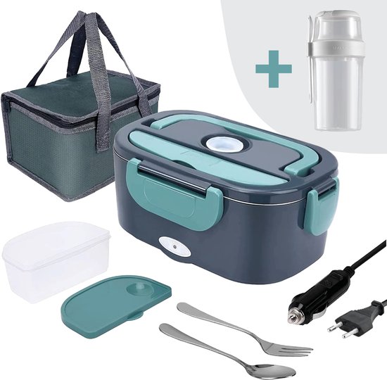 Foto: It sgood elektrische lunchbox met compartimenten voor warme maaltijden elektrische lunchbox lunchbox verbeterd model 220v 12v lunchtrommel