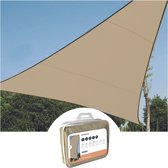 TOILE D'OMBRAGE - TOILE SOLAIRE PERMÉABLE - TRIANGLE - 3,6 x 3,6 x 3,6m, couleur : beige