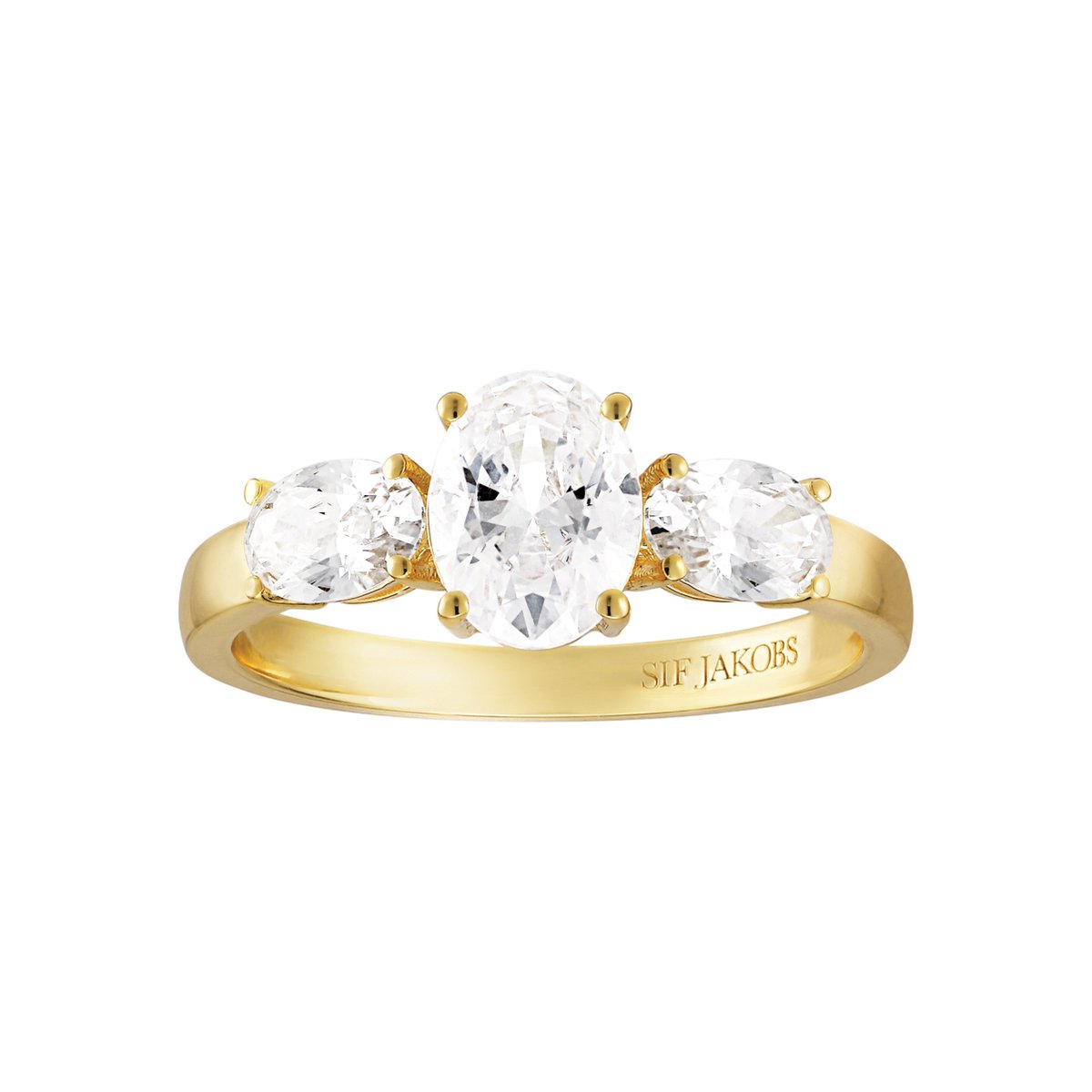 Sif Jakobs - Ellisse - SJ - R2340 - CZ - YG - Dames - Ring - 54