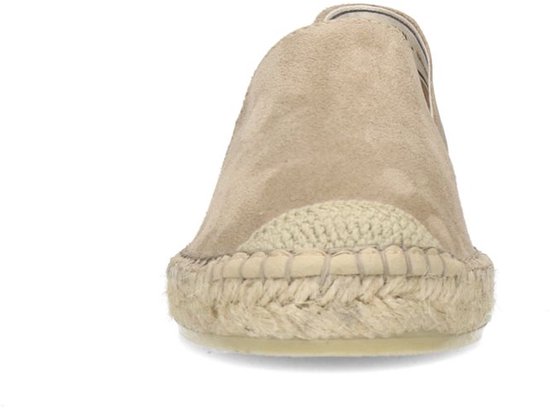 Manfield - Femme - Espadrilles en daim beige - Taille 42