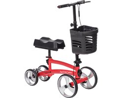 Kniestep Nitro Glide - Alternatief voor krukken - Ergonomisch - Stabiel - Orthopedisch hulpmiddel - Voorwielen in breedte verstelbaar - Belastbaar tot 158 kg