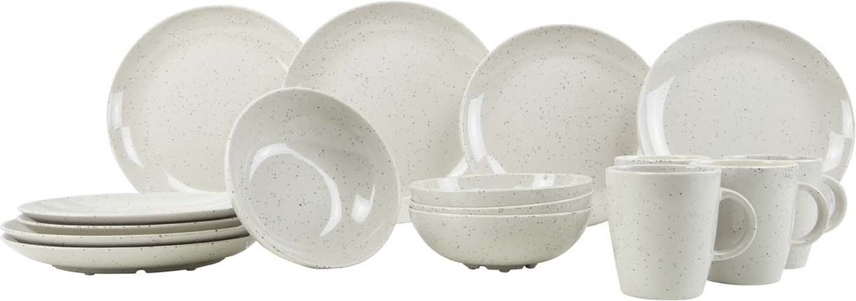 Gimex Solid Line Servies - Granite - Beige - 16-Delig