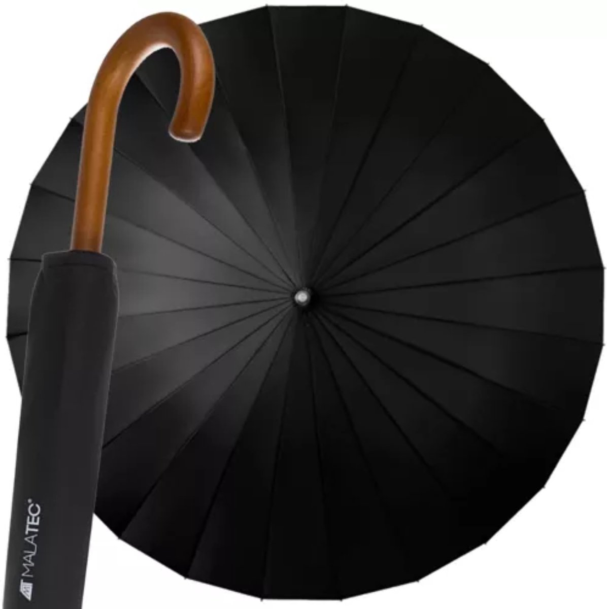 Luxe Smid Stormparaplu - Klassieke Paraplu - Doorsnee 124cm - Paraplu Zwart - Musthave