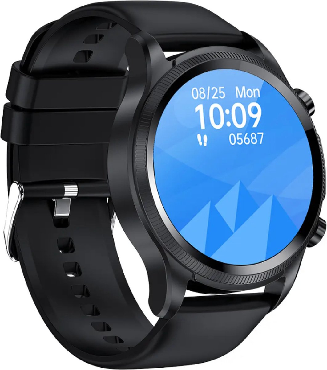 Afbeelding 2 van GlucoMeter - ECG Hartslagmeter - horloge - meter - Smartwatch - Zwart