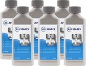 AllSpares Universele Ontkalker (6x 250ml) voor Koffiemachines geschikt voor Saeco / Philips CA6700 en Gaggia 21001681