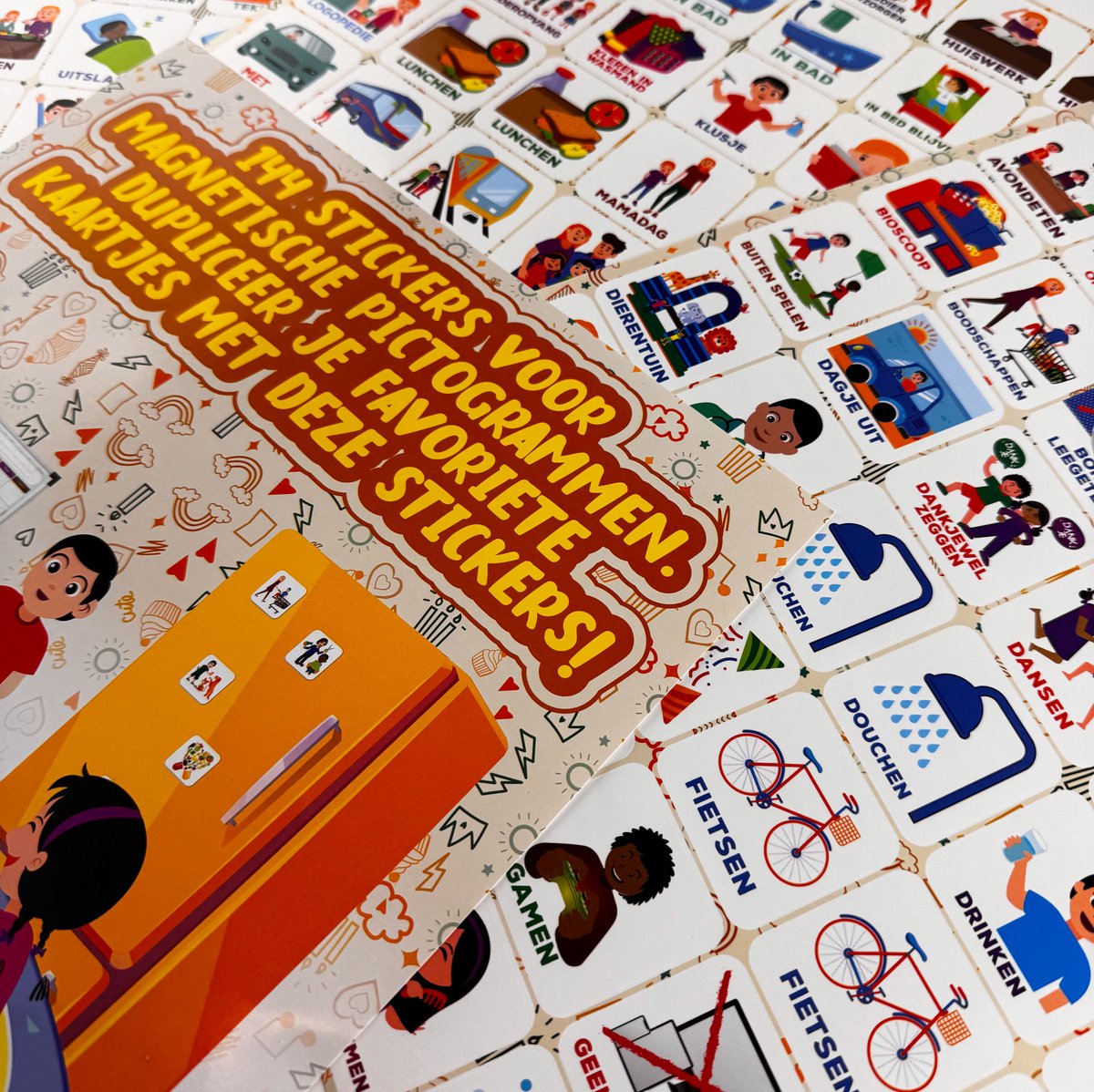 Smarfer - Extra STICKERS voor Magnetische pictogrammen voor weekplanner planbord kind - Kleur — afbeelding 6